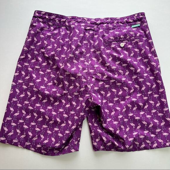 BONOBOS Swim Trunk Board Shorts Flamingo Print 36 - Picture 2 of 5